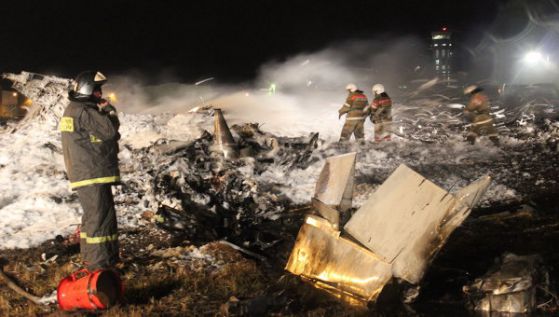 Катастрофа с доскорошен самолет на България ер причини смъртта на 50 души в Казан. Снимка: РИА Новости