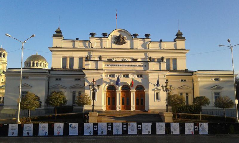 Акция на Ранобудните студенти по повод 8 декември пред Парламента. Снимка: Роксана Радулова/Ранобудните студенти