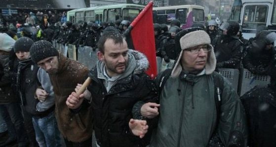 Протестиращите в Киев, Снимка: AP
