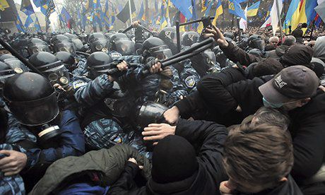 Протест в Киев, Украйна