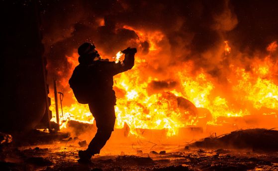 Сблъсъците в Киев. Снимка Иля Варламов, Livejournal