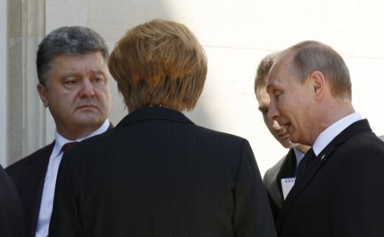 Новият украински президент Петро Порошенко се срещна с Путин 