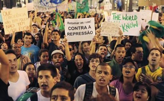 Протести блокираха Сао Пауло преди откриването на Световното