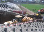 Ударът по КТБ спира строежа на стадиона на "Ботев"
