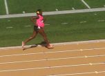 Бременна атлетка в 8 месец пробяга 800 метра (видео)