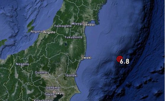 6.8 по Рихтер удари бреговете на Фукушима