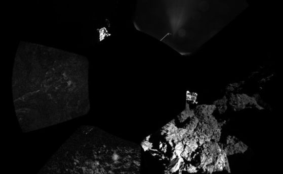 Ето я първата панорамна снимка от повърхността на кометата