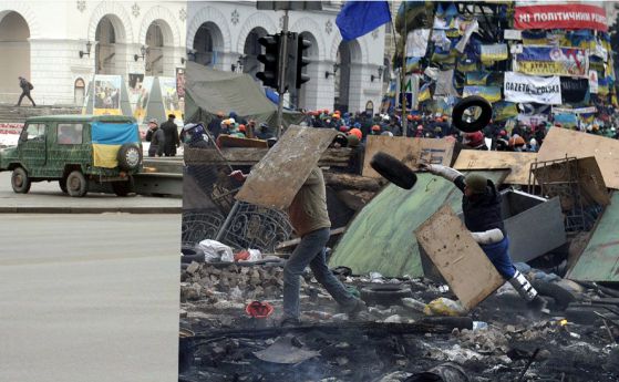 Година от трагичните събития на Майдана (снимки)
