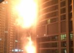 Пожар във "Факела" - една от най-високите сгради в света (видео)