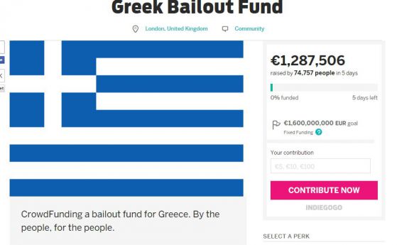 Онлайн кампанията за Гърция събра над 1.2 млн евро