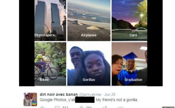Google нарече "горили" свои чернокожи потребители