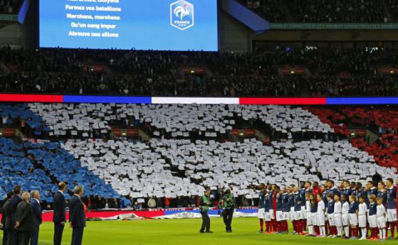 Англия - Франция – 2:0. 90 000 на "Уембли" пеят "Марсилезата"