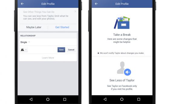 Фейсбук прави раздялата с гаджето по-лека