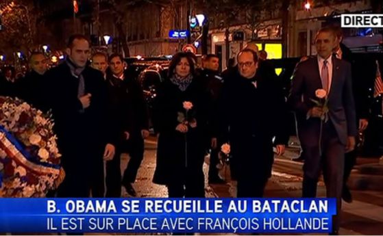 Пред "Батаклан" Обама почете паметта на загиналите в атентатите на 13 ноември