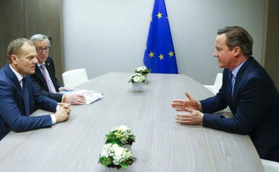 Камерън и Туск в преговори до сутринта за съдбата на Великобритания в ЕС