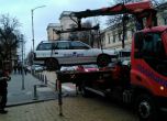 Паяк вдигна кола на МВР в София (снимка)