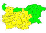 Жълт код за валежи в 17 области на страната