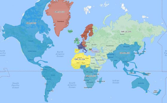 Как са разделени светът и България в картата на "Шоуто на Слави" за мажоритарния вот