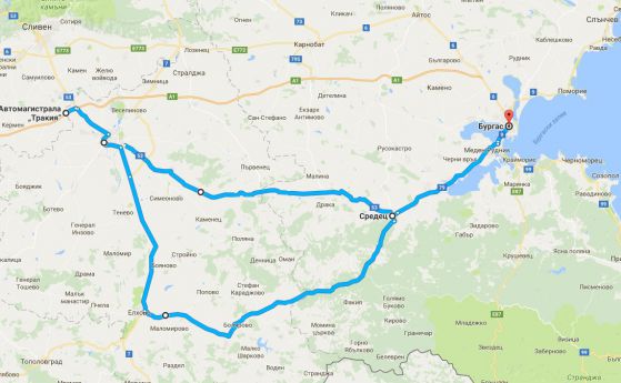 Отвориха пътя Айтос - Карнобат, обходни маршрути за Бургас през Средец и Елхово