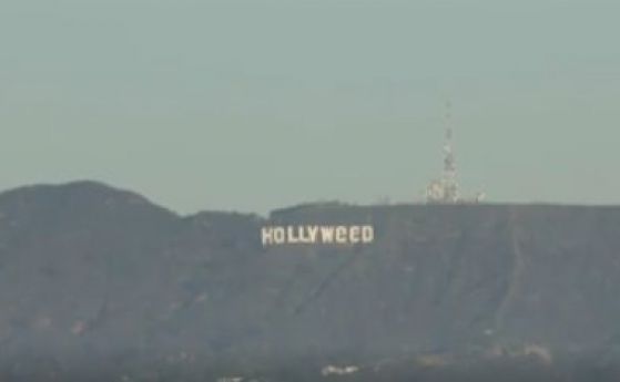Преправиха култовия надпис в Холивуд да изписва HollyWeed