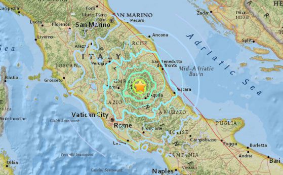 Земетресения с до 5,7 по Рихтер разлюляха Италия