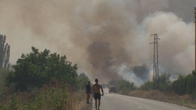Пожарите в Пловдивско и Бургаско продължават да горят, цяла нощ