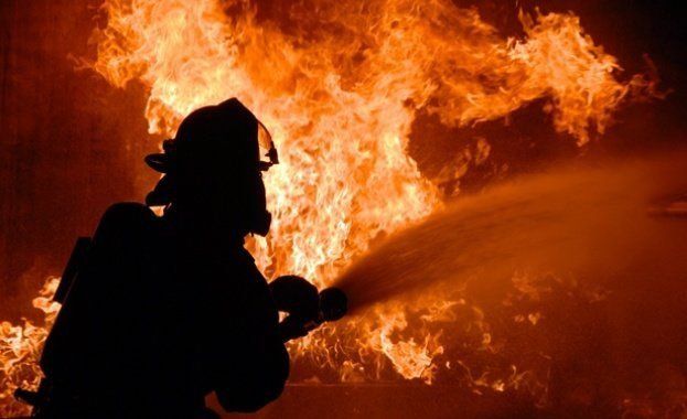 Огнеборците гасят пожар, възникнал в късния следобед между селата Росоман