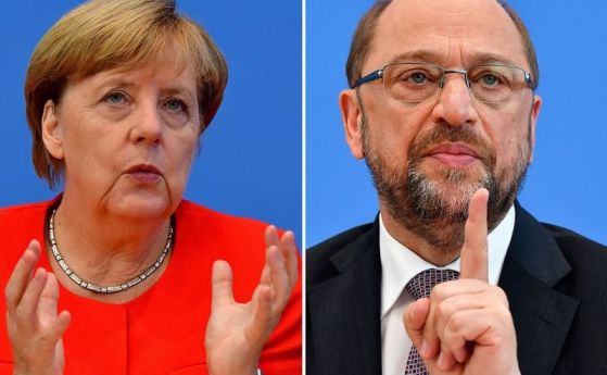 Шулц атакува Меркел за бежанците в тв дебат, тя все пак го победи