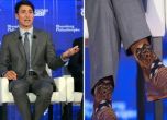 Канадският премиер се появи с чорапи с Чубака на бизнес форум в Ню Йорк