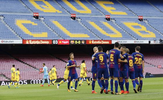 Барселона разгроми Лас Палмас с 3 0 пред празните трибуни на