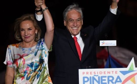 Консервативният милиардер и бивш президент Себастиан Пинера спечели предизборната президентска