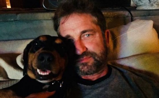 Джерард Бътлър кръсти кучето, което спаси в България Шушка (снимки)