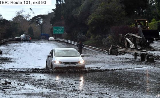 17 души загинаха, а над 40 души са в неизвестност след калните свлачища в Калифорния