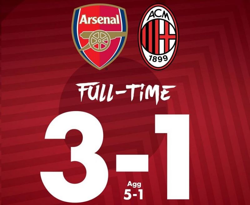 Арсенал победи категорично Милан с 3:1 в реванша от 1/8-финалите