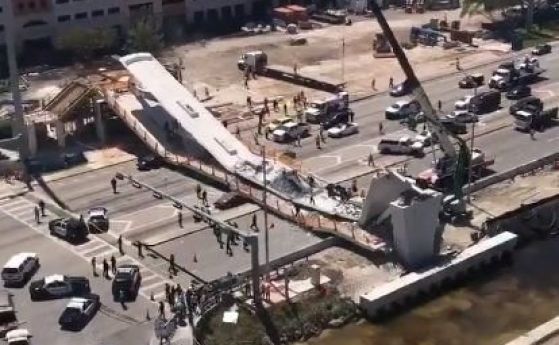 Шестима убити, деветима ранени от рухналия мост в Маями