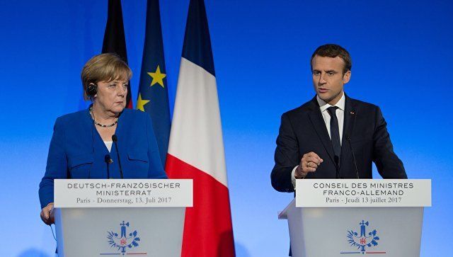 Френският президент Еманюел Макрон предложи днес на германския канцлер Ангела