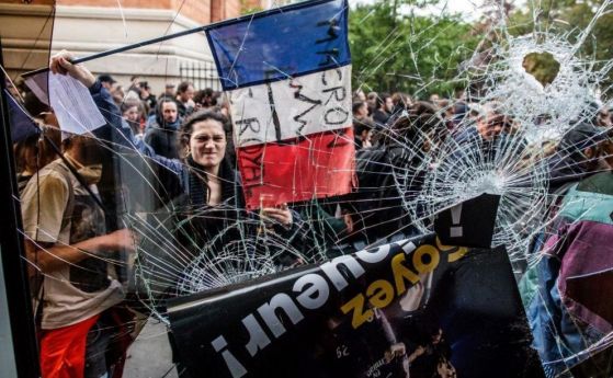  Безредици в Париж на шествие за 1 май 