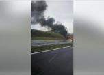 Кола изгоря на магистрала 'Тракия'