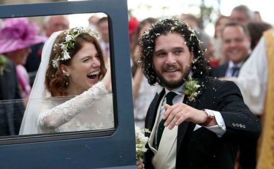 Роуз Лесли и Кит Харингтън от Игра на тронове се ожениха