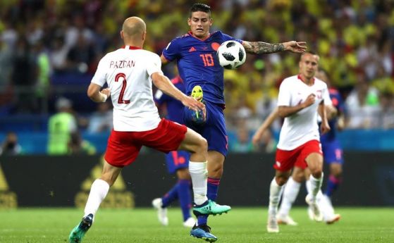Колумбия изхвърли Полша от Мондиал 2018