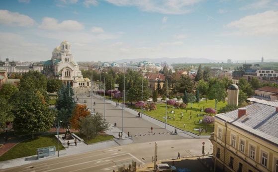Започва ремонт около храм Св. Александър Невски, площадът става пешеходна зона