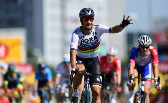 Словашкият колоездач Петер Саган който се състезава за тима на BORA