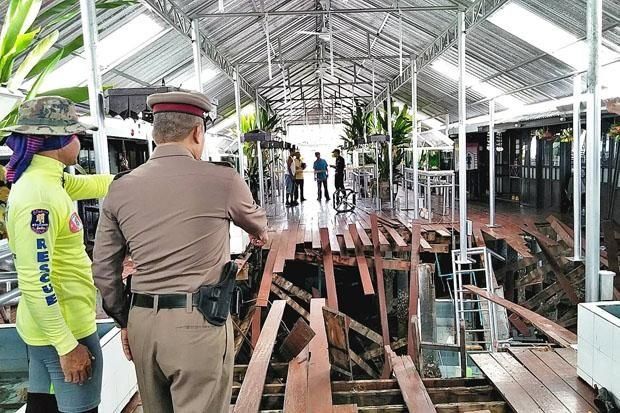 70 души пропаднаха през пода на ресторант в Тайланд, съобщи Банкок