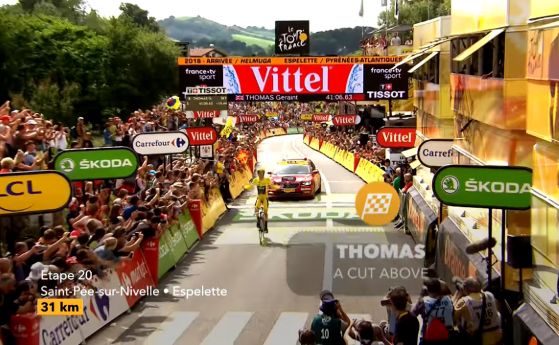 Герант Томас си гарантира победата в Тура, Том Дюмулен спечели предпоследния етап
