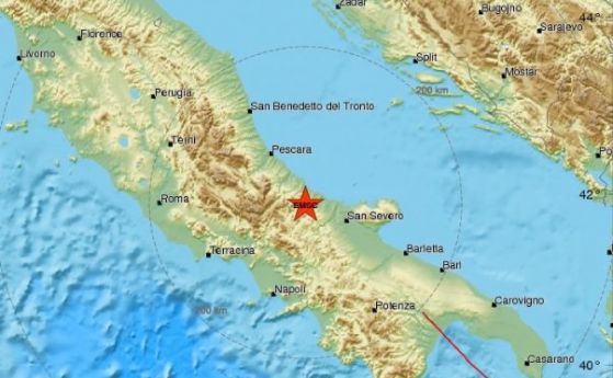 Италия разтърсена и от земетресение