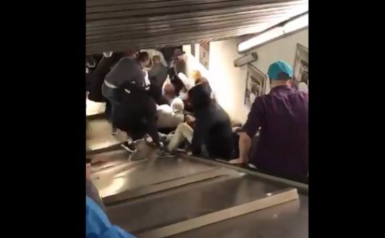 Най малко 30 души пострадаха при повреда на ескалатор на метростанция
