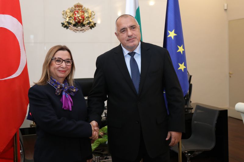 Министър-председателят Бойко Борисов и министърът на търговията на Турция Рухсар