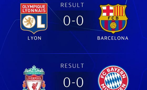 Барселона и Олимпик Лион завършиха наравно 0 0 в първа среща