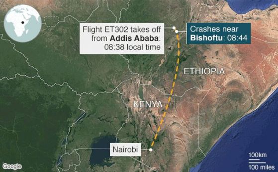 Какво се знае след катастрофата на етиопския самолет