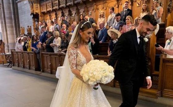 Новото попълнение на ЦСКА Тони Уот вдигна сватба с приятелката